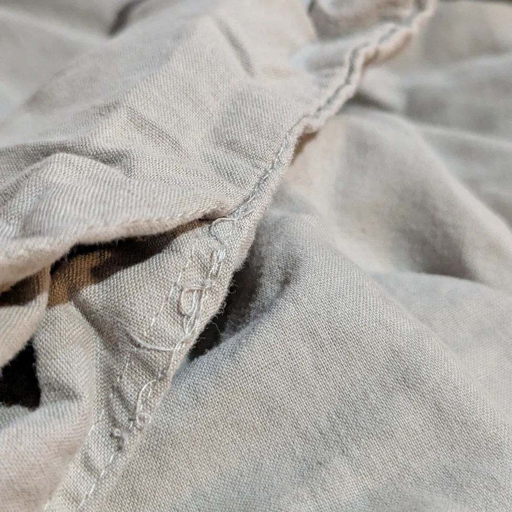 Restoration Hardware Stone Washed Cotton Linen King Duvet Cover Graphite